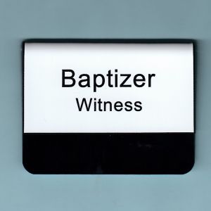 LDS Temple Baptizer Witness Name Tags - Pocket 
