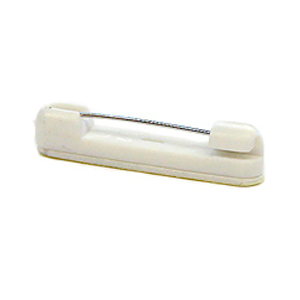 Plastic bar pin with adhesive pad