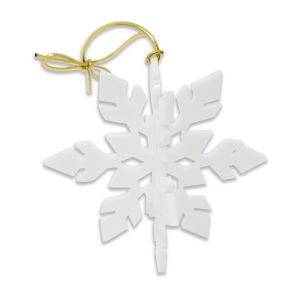 White Acrylic 3D Snowflake Ornament