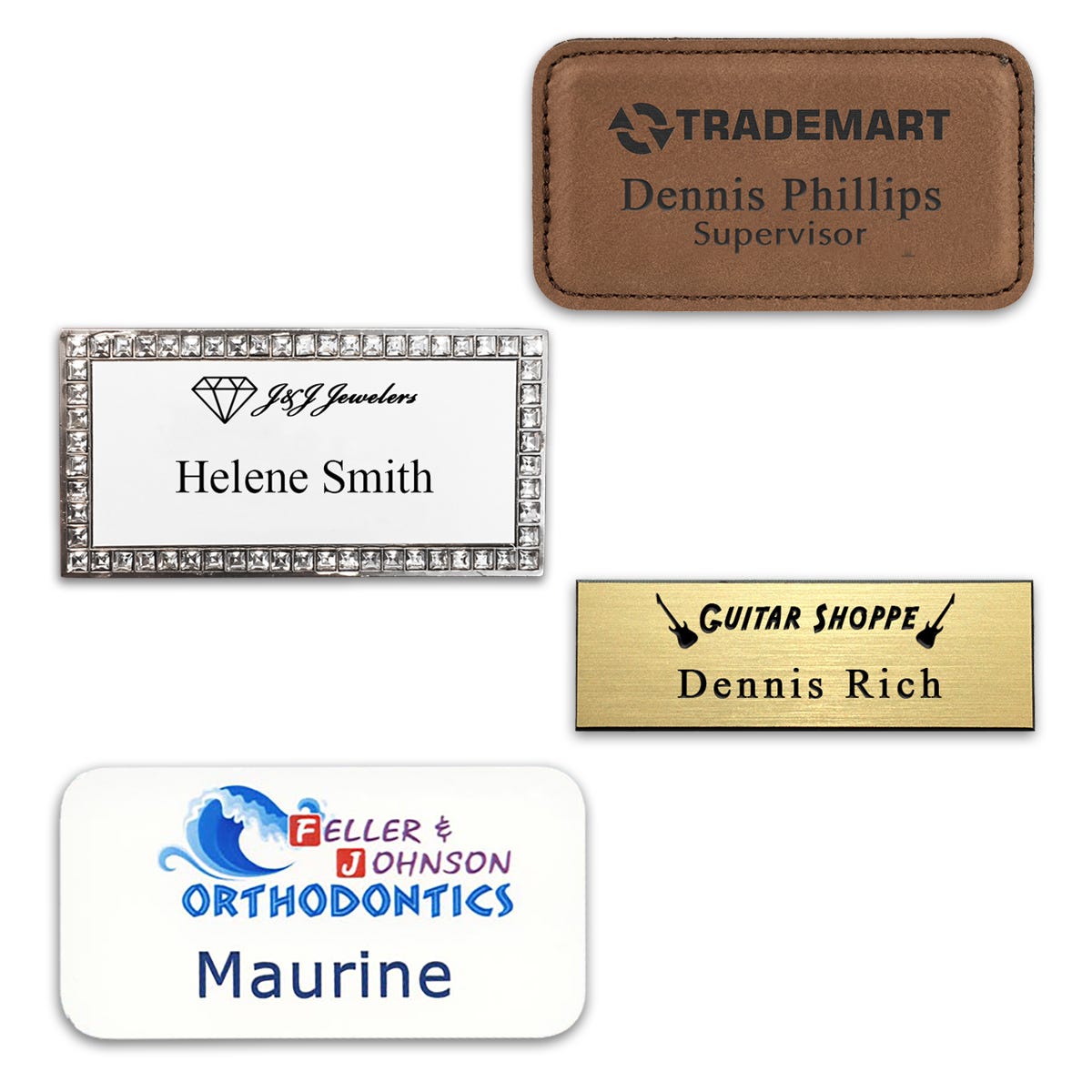 Logo & Text Name Tags